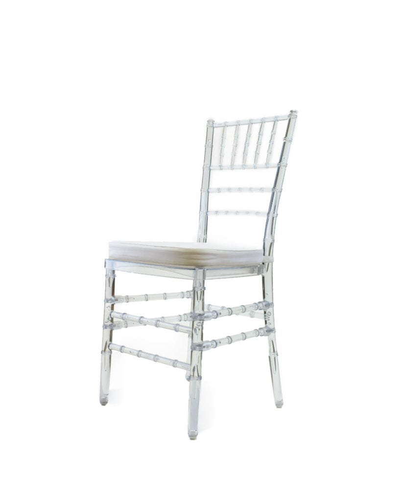 Chiavari Chairs – Clear   $8.00