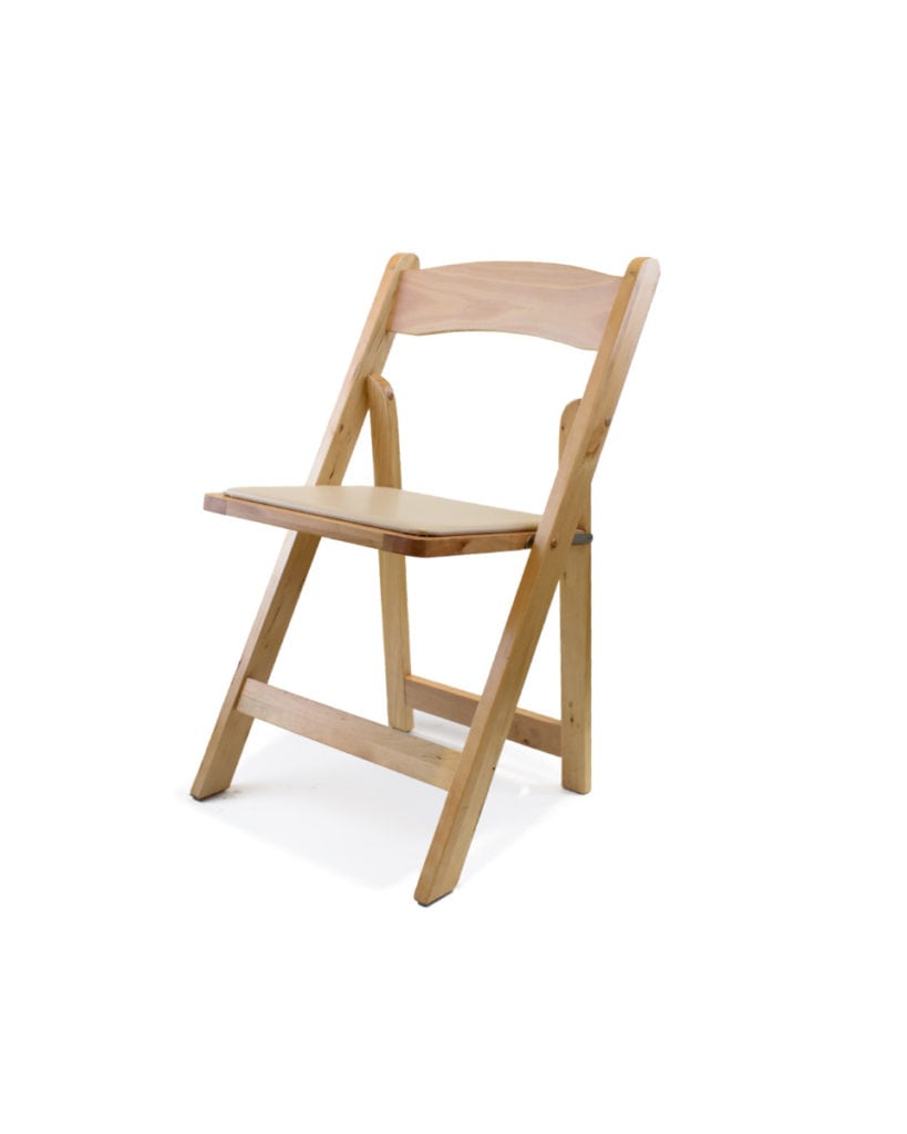Garden Chairs – Natural Wood   $3.75