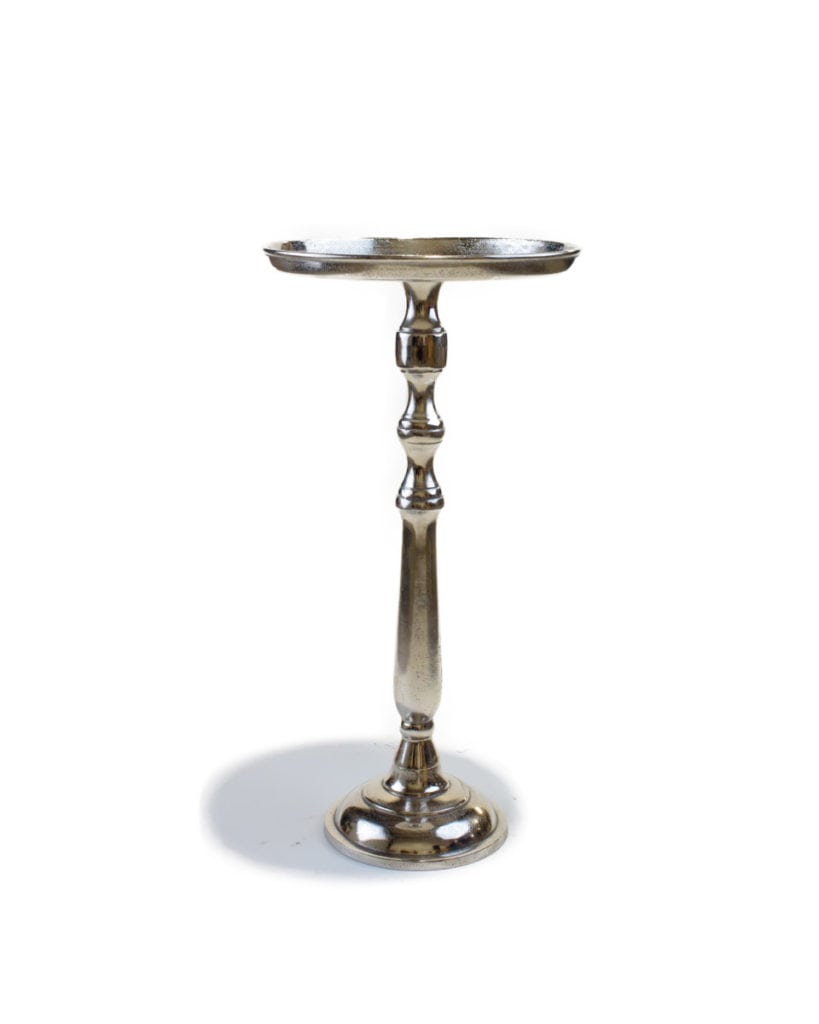 Silver Side Table   $20.00