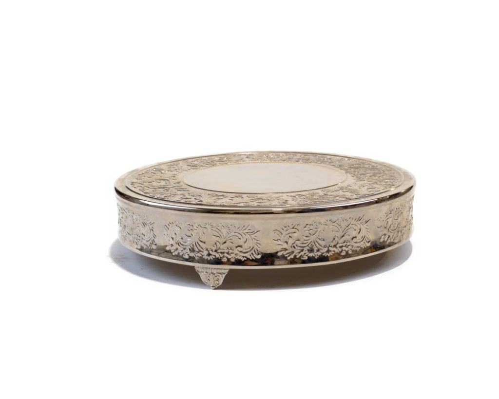 18″ Silver Cake Stand   $30.00