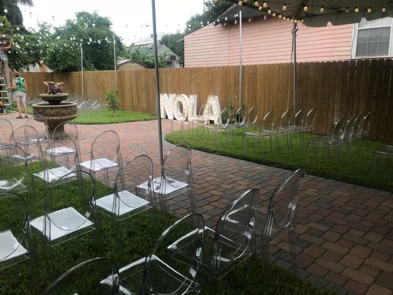 Ghost Chairs | New Orleans Wedding