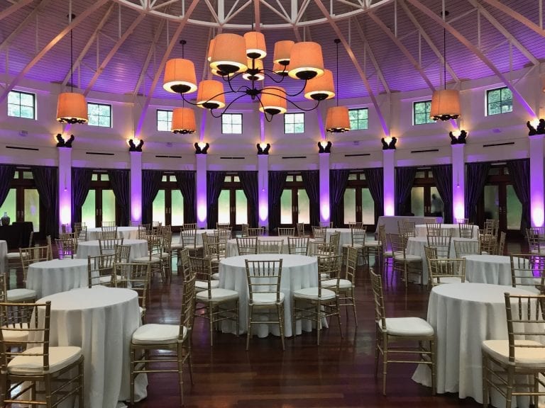 Audubon Tea Room | Up-Lighting | Gold Chiavari
