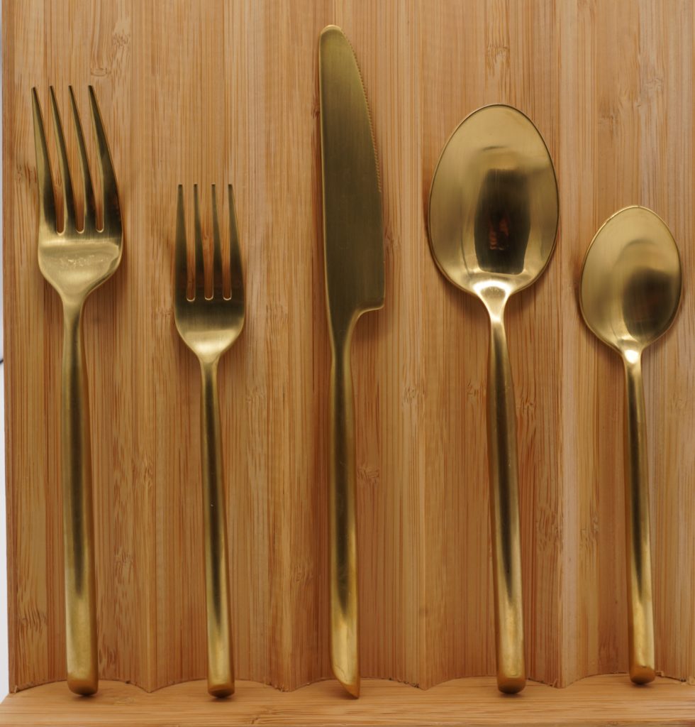 Titan Capri Brushed Gold Dessert Spoon
