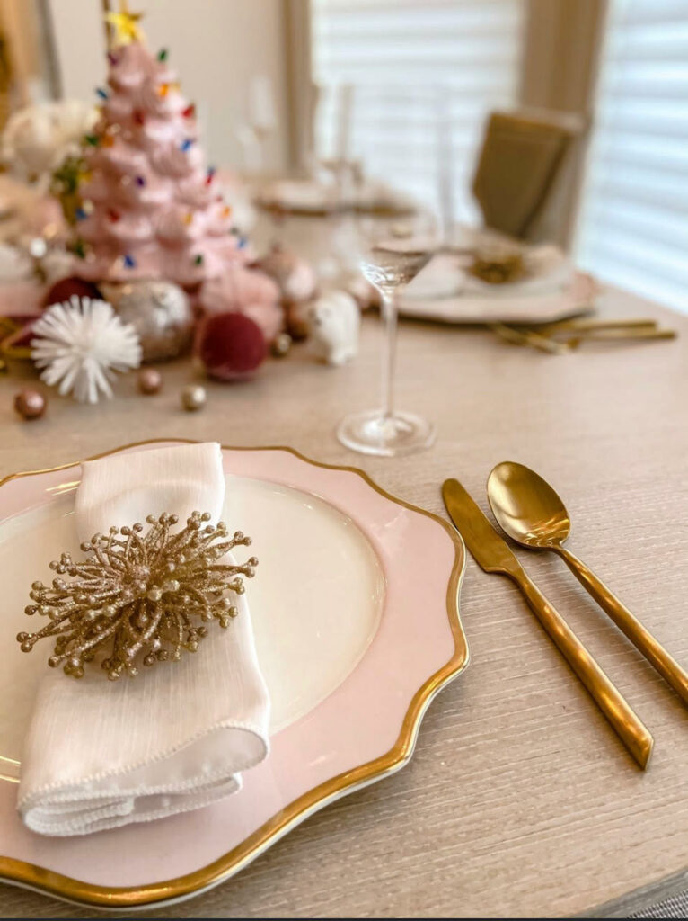 Trieste Pink/Gold 12.6″ Charger Plate