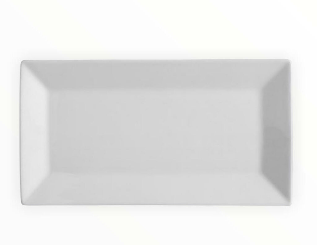Bright White 11″ x 6″ Rectangular Platter   $4.00